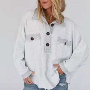 Bucket List Henley Sweater L